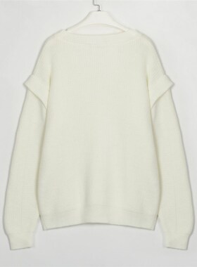 好货Wixra Ruffle Sweater Women Pull Femme Jumper Casual Eleg