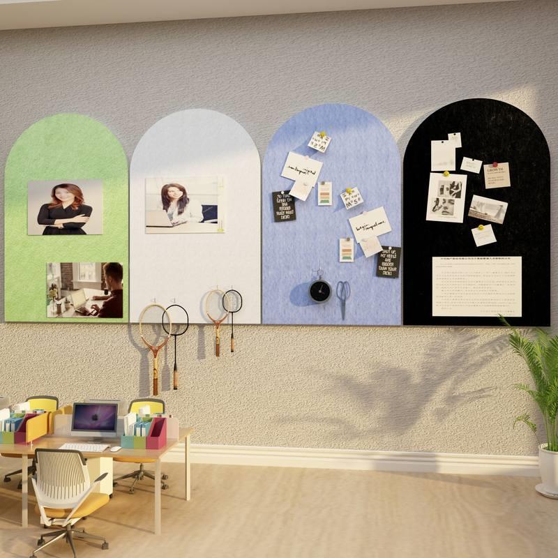 公告栏墙贴企业文化公司员工风采展示照片布置办公室墙面装饰毛毡