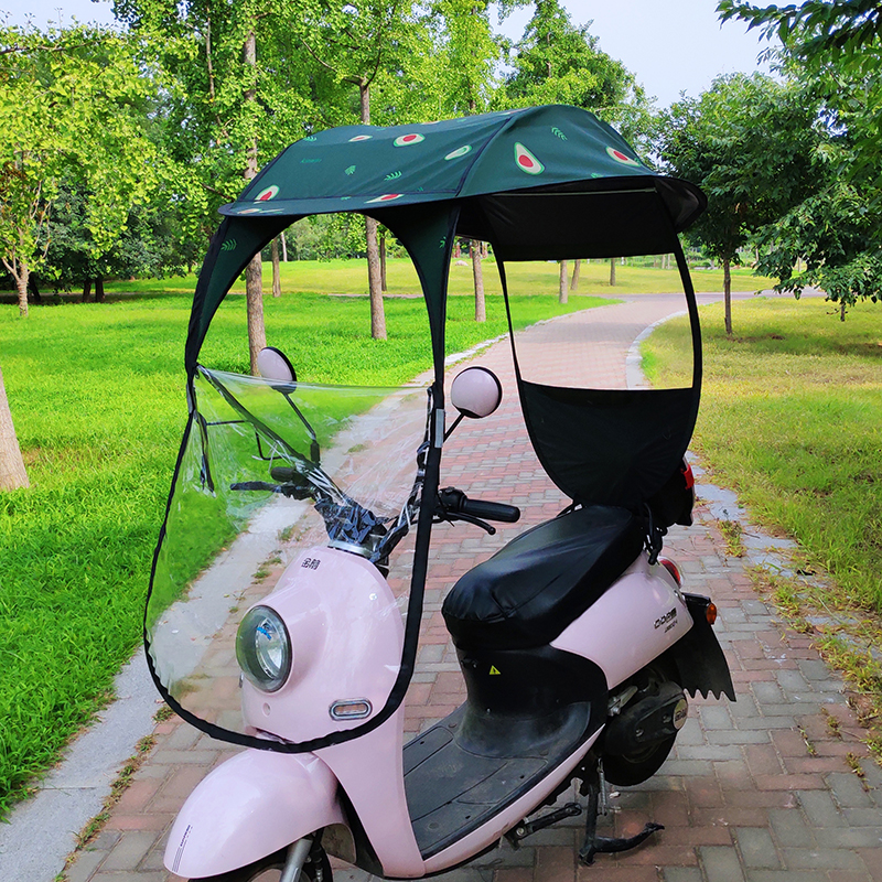 电动车雨棚新款可拆卸夏天遮阳伞神器电动车挡雨罩防晒防雨车棚篷