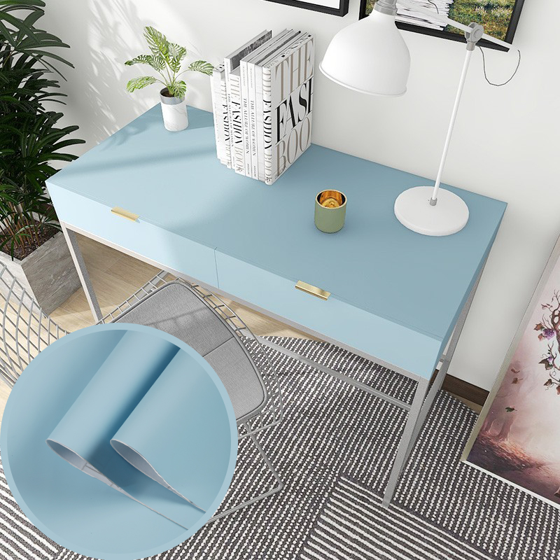 肤感桌面贴纸自粘加厚防水防油桌子改色书桌办公桌餐桌家具保护膜