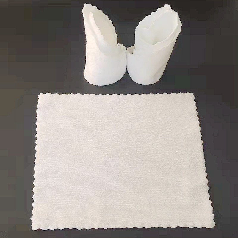 酒店一次性加厚小毛巾白色擦手餐巾仿纯棉花边吸水四方不掉毛抹布