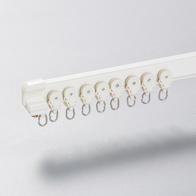 窗帘轨道可弯曲弯轨窗帘轨飘窗阳台u型L软滑道转弯弧形窗帘杆顶装