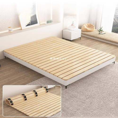 实木榻榻米排骨架加厚护腰硬床板透气防潮折叠护脊椎松木床架包邮