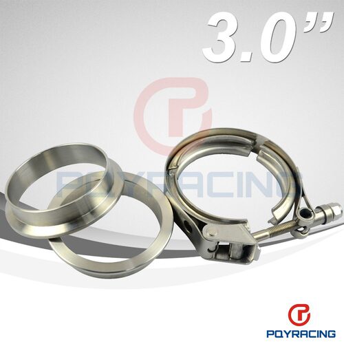 不锈钢3043英寸快拆卡箍（76mm）法兰套装适用于涡轮排气落水管