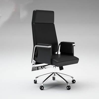 品质西皮总裁椅班台椅铝合金脚电脑办公经理主管椅家用