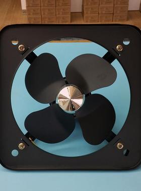 梁田方形换气扇排气扇25W铁排小8寸金属油烟轴流窗式排风机黑色