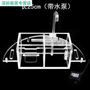 現(xiàn)貨玻璃圓形魚缸過濾器上置小型三合一過濾盒水循環(huán)瀑布式 靜音凈