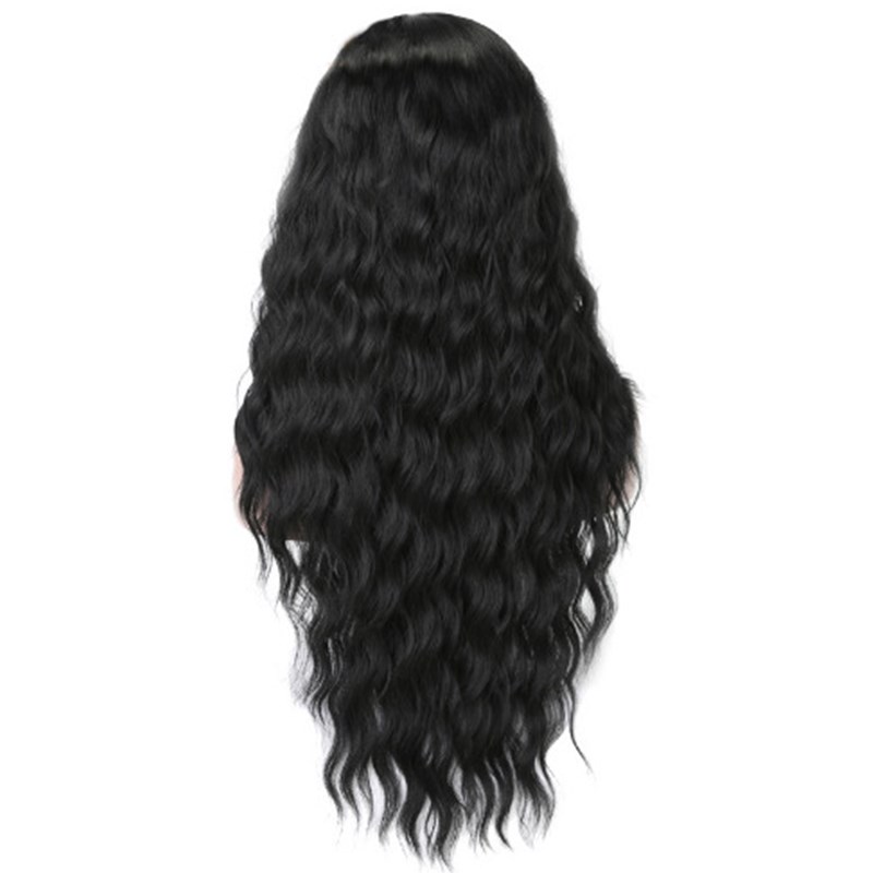 现货wig wo's chemal fiber atural bla log curly wig