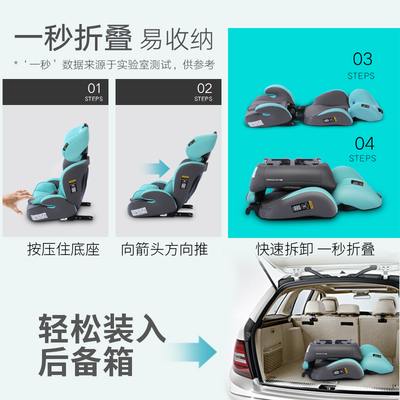太空甲isofix车载儿童安全座椅9个月-12岁婴儿宝宝简易便携通用