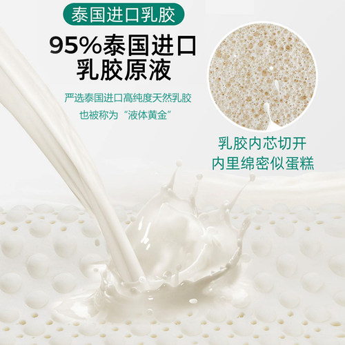 泰国乳胶护颈枕水滴颈椎枕头圆柱糖果睡眠专用劲椎枕脊椎牵引圆枕