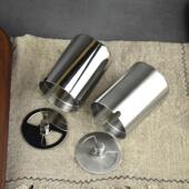 旋转车载防风不锈钢烟灰缸加厚加大号烟盅带盖密封客厅欧式 创意礼