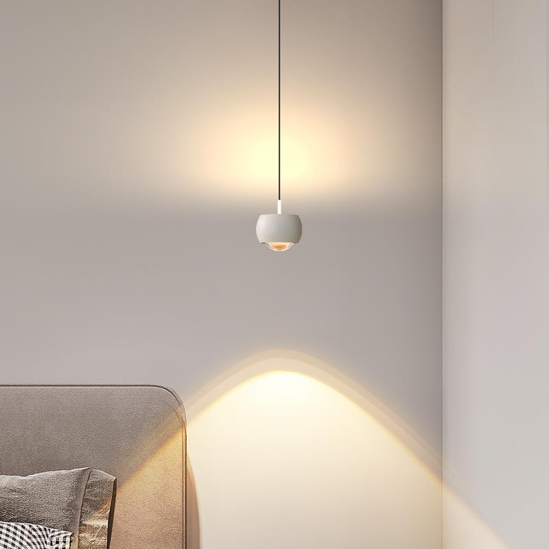 卧室床头吊灯2023年新款现代简约设计师吊线灯网红过道小吊灯具