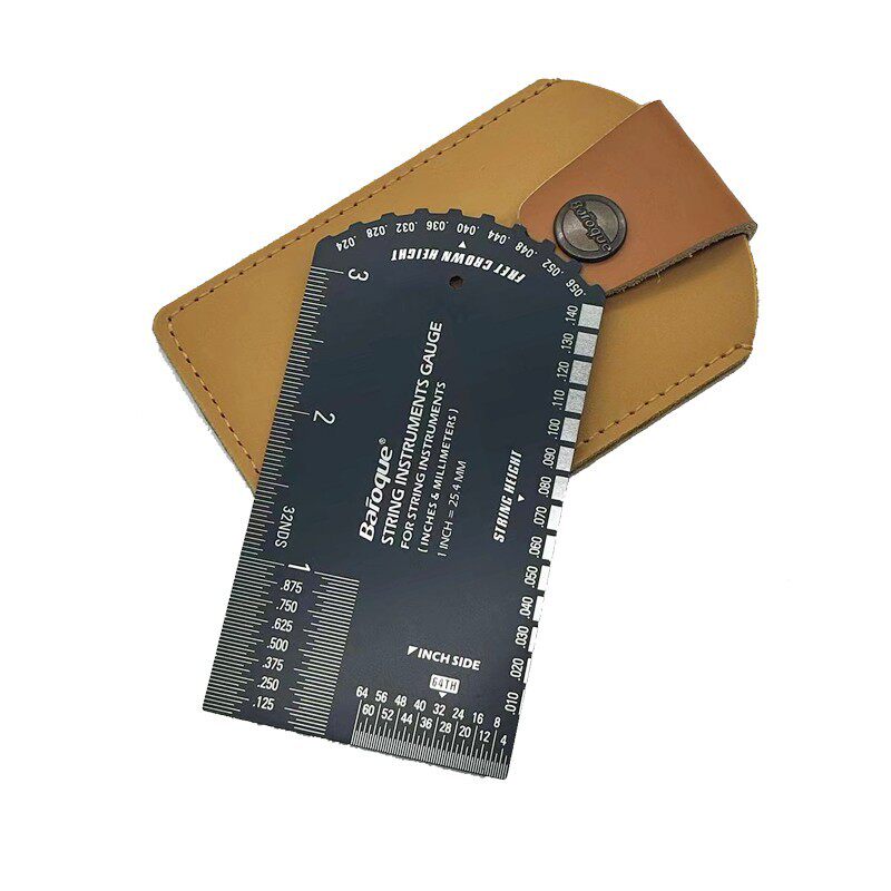 Baroque多功能吉他弦距测量尺电贝司调弦高测量卡尺调节琴颈工具