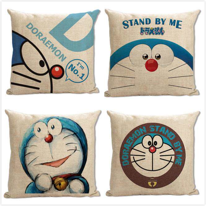 动漫抱枕叮当机器猫哆啦A梦车用床沙发靠枕坐垫靠垫周边定制芯套