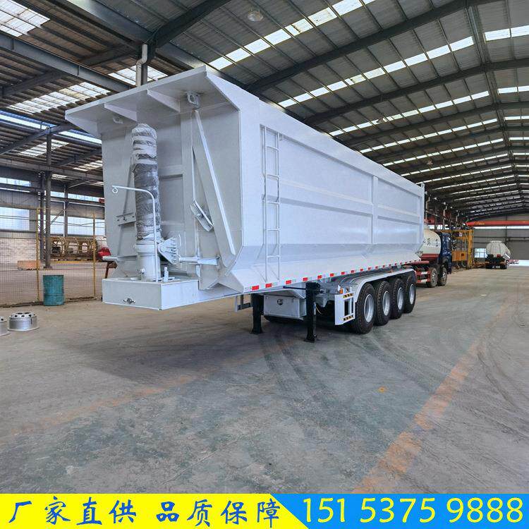 出口重型四桥U型后翻自卸半挂车 自卸式翻斗车 4轴自卸运输车