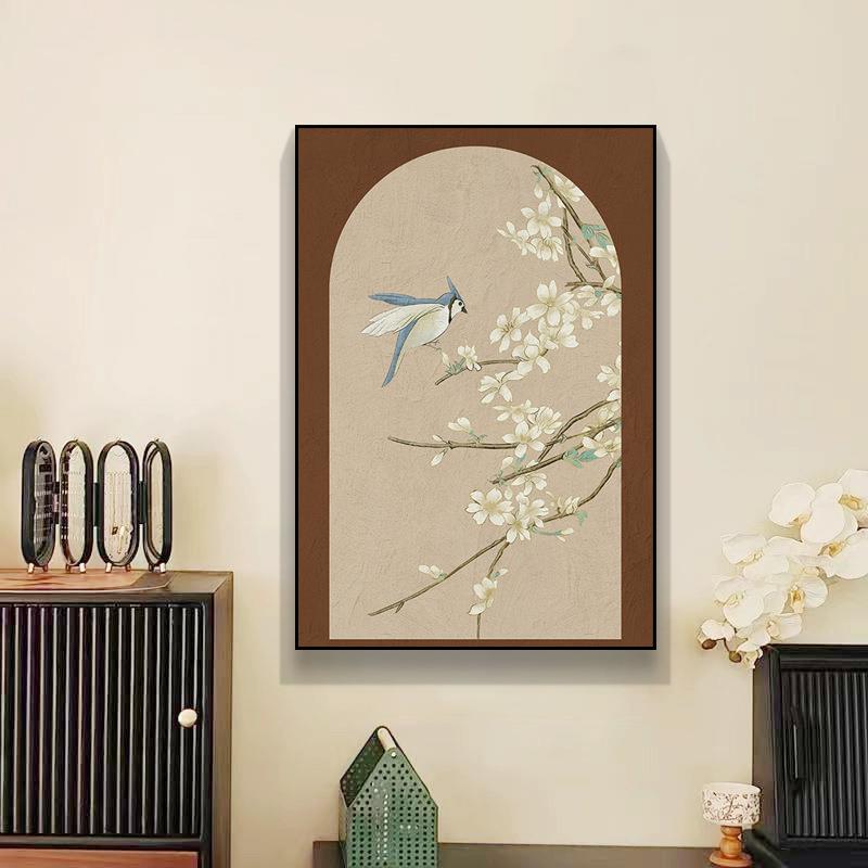 宋代美学新中式装饰画入户玄关过道挂画客厅卧室沙发背景墙壁画