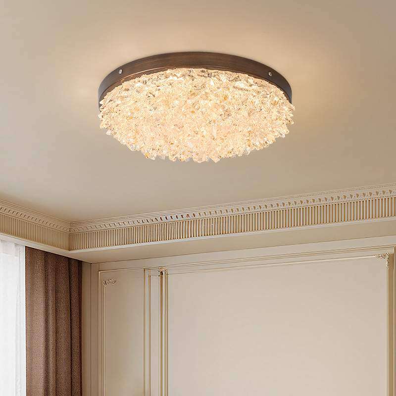 中古风仿水晶树脂卧室灯全光谱护眼高级感大气轻奢圆形书房吸顶灯,3C数码配件,USB灯,淘宝优惠券,粉丝福利购,淘宝优惠卷