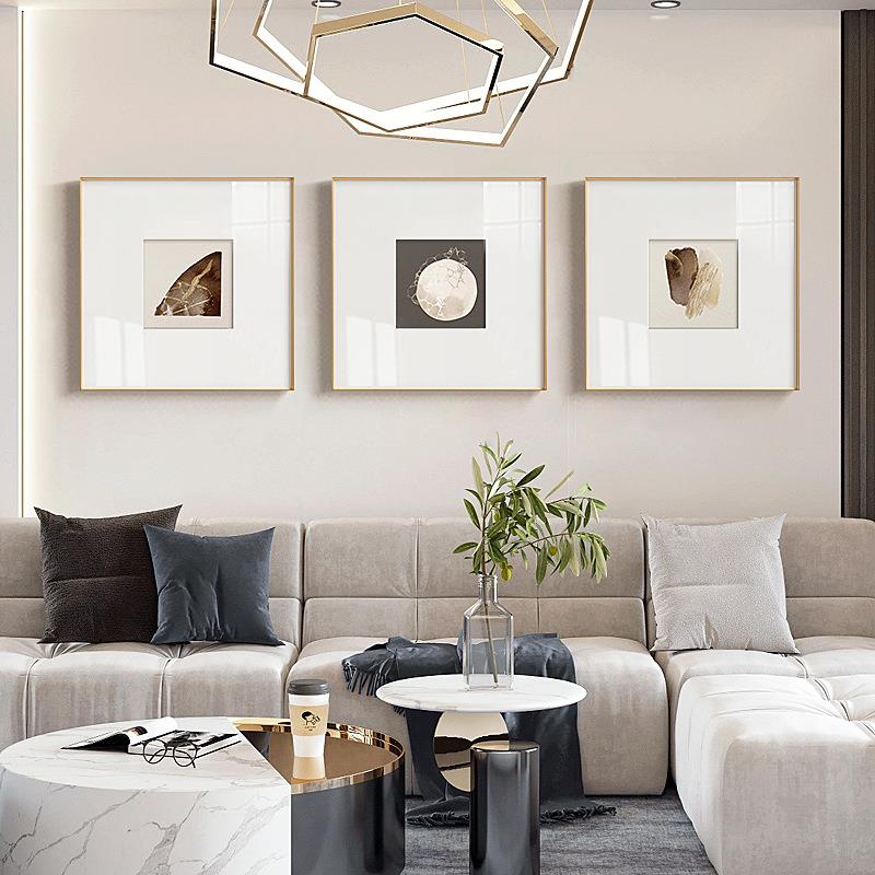 影烁现代轻奢装饰画抽象艺术餐厅挂画铝合金高档客厅墙面壁画