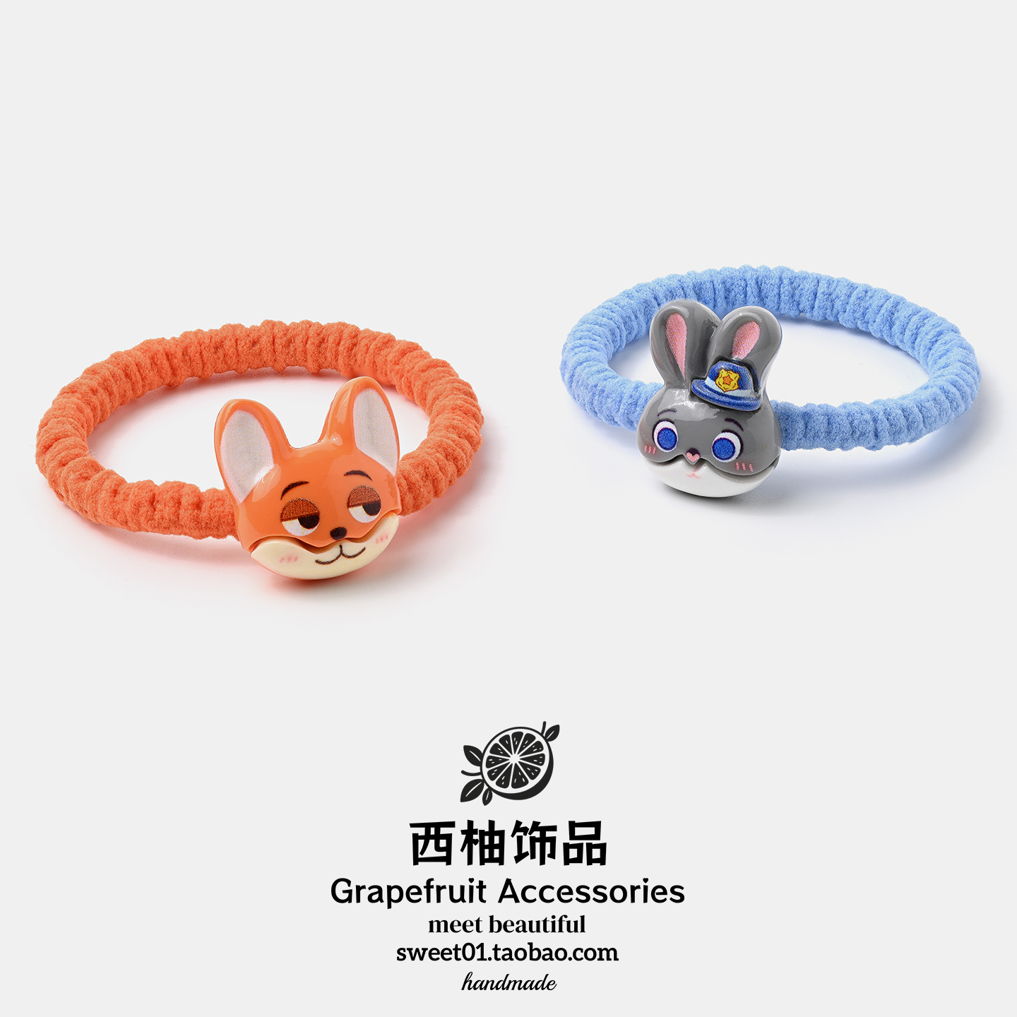 疯狂动物城同款卡通网红儿童发圈