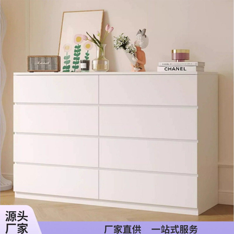 实木斗柜卧室床尾收纳柜现代简约客厅靠墙五斗抽屉柜原木风储物柜