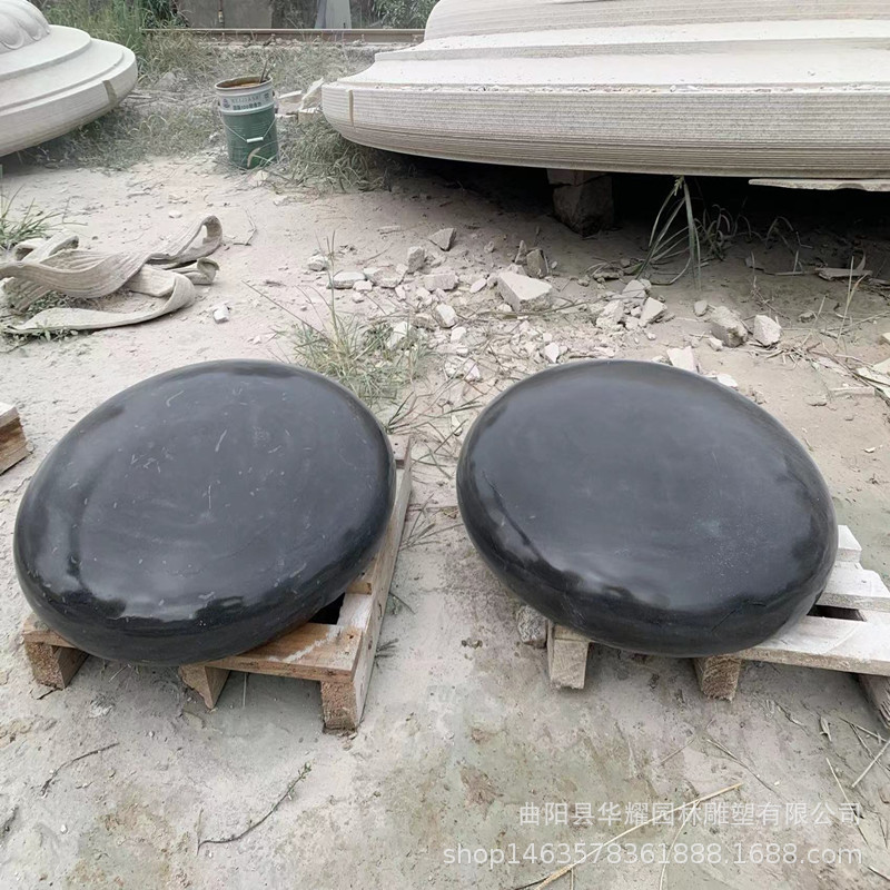 石雕黑白棋子广场公园摆件