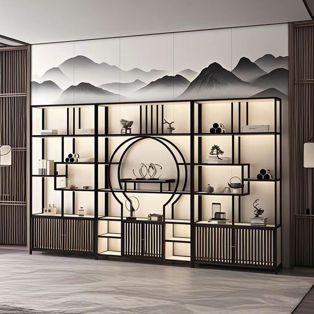 新中式博古架隔断多宝阁展示柜