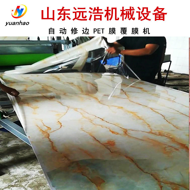 远浩聚酯薄膜双面涂胶贴面机