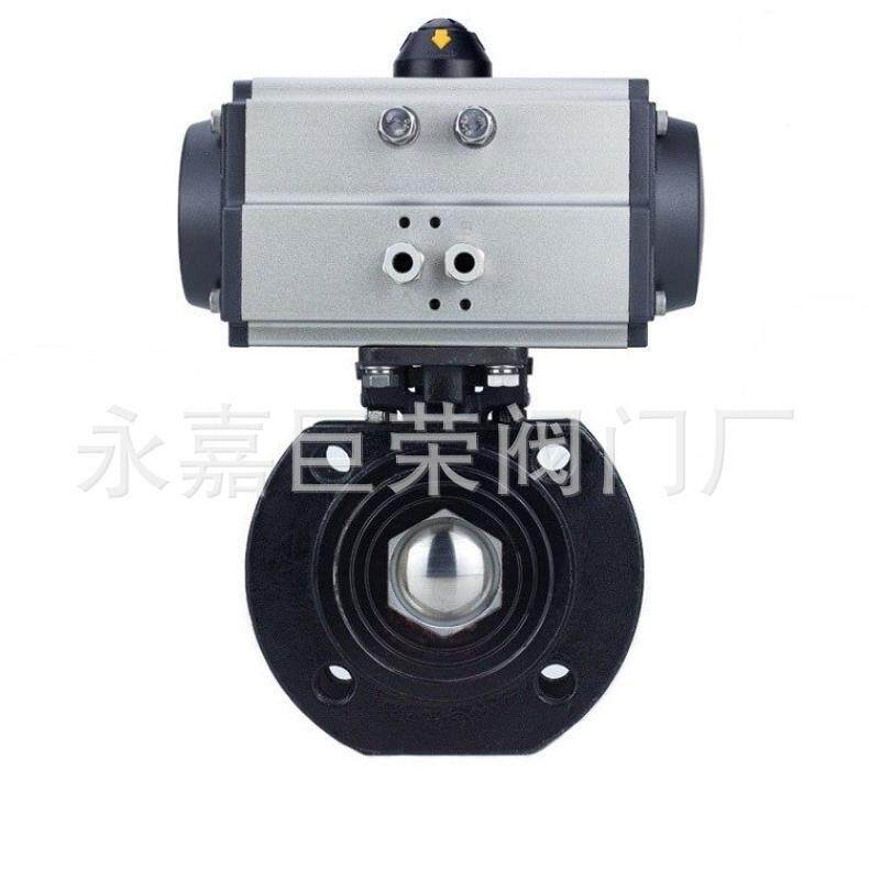 南高阀门供应气动对夹式球阀Q671F-10C薄型球阀铸钢不锈钢