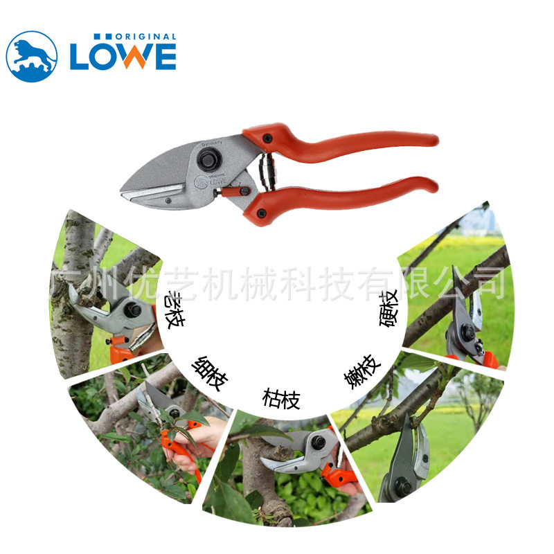 德国狮牌LOWE6104/7/9园林果树修枝剪花枝修剪树枝修花剪刀花艺