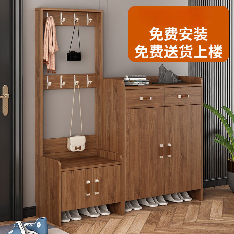 入户玄关大容量鞋柜衣帽架
