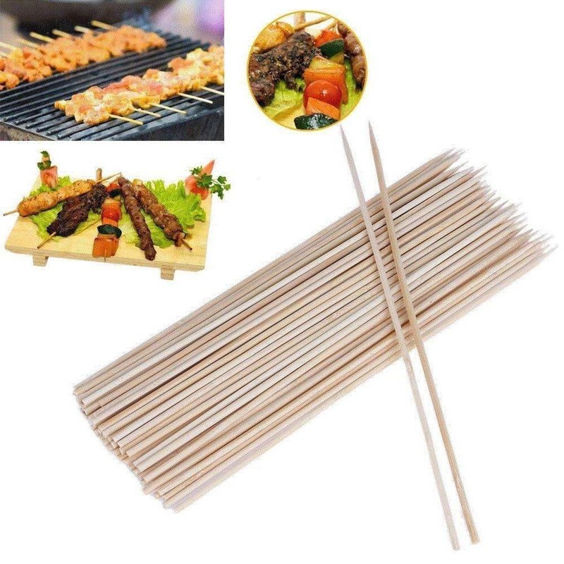 现货woode bbq skewers wood bbq skewer bbq stks log barbecue