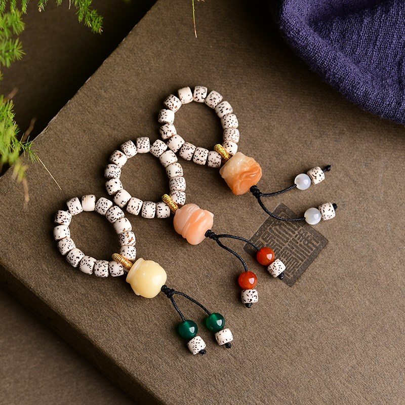 现货速发星月菩提直切指捻手捻 菩提根醒狮蜜罐招财猫 CF482