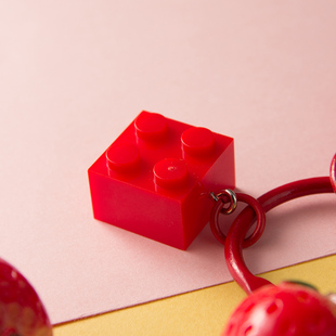 快速发货草莓钥匙扣挂件创意个性C可爱钥匙链圈锁匙扣男女士情侣