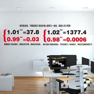 快速发货创意数字乘方公式励志墙贴 企业文O化办公室书房宿舍装饰