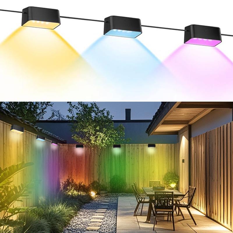 跨境户外防水庭院灯花园篱笆围墙布置装饰明装RGB灯串灯带氛围灯