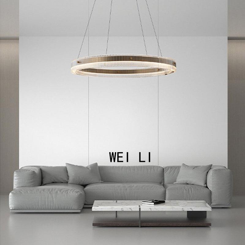 意式上下发光客厅吊灯大厅餐厅高级感轻奢玻璃创意现代简约卧室灯