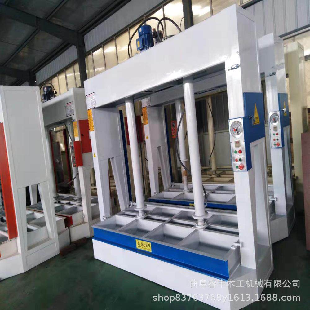 睿冷丰机械应液压式木工压机供 木板压贴机冷 刨0405花板压机