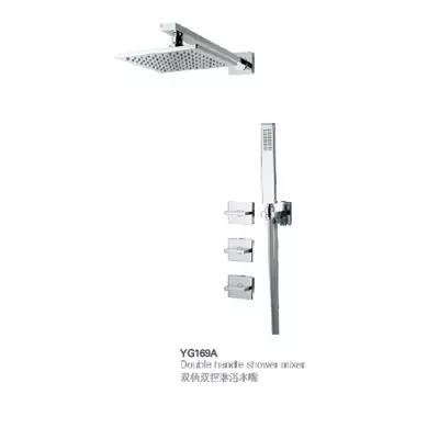 埃美柯入墙三出水淋浴花洒套装顶喷大花洒 淋浴龙头YG169A专卖店