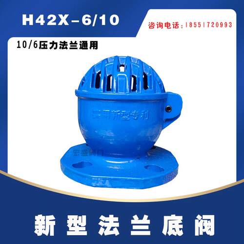 H42X-10/16新型底阀 水泵吸水铸铁法兰底阀DN50 65 80 100 150