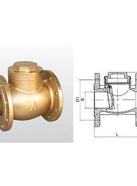 埃美柯409黄铜耐高温法兰止回阀单向阀DN40506580100125150专卖店