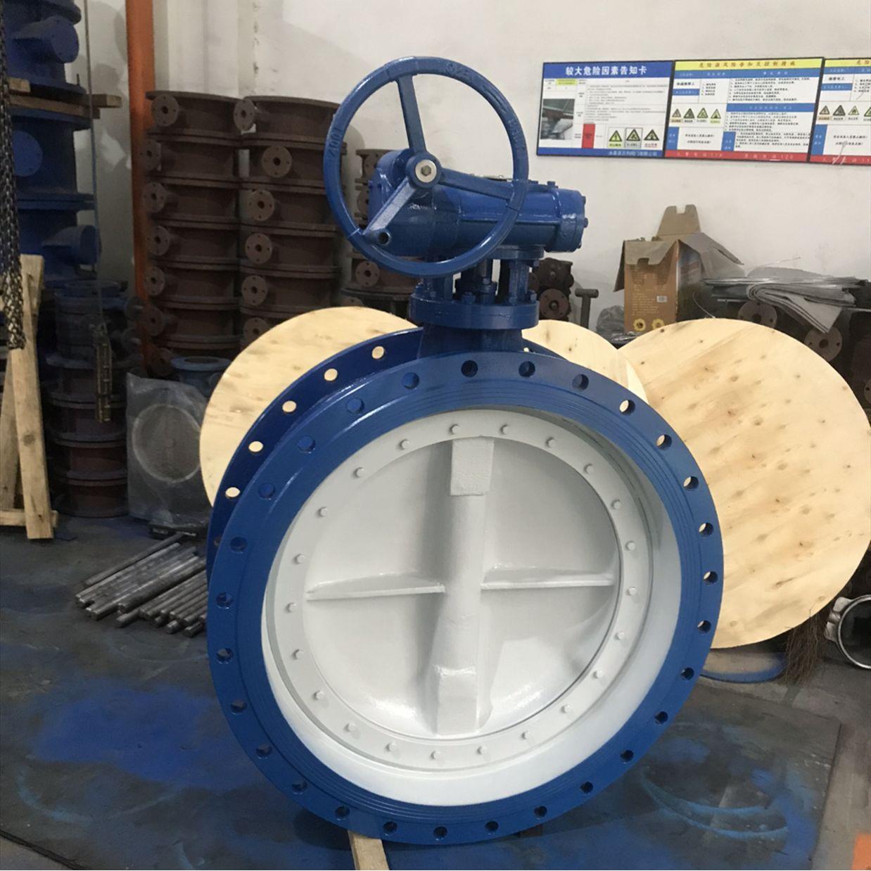 【家直销】手动软密封双偏心法兰蝶阀342 X-10厂QD562N25D0 DN350