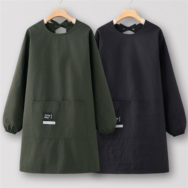 速发罩衣新款防水防油熟食店围裙logo印字防尘厨房家用工作服男