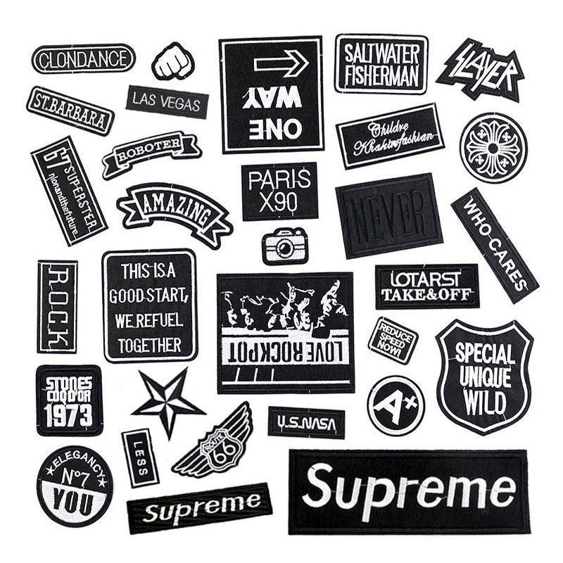 速发运动帖补丁贴布贴黑色手缝贴补破裤简约男孩布洞外套毛衣小号