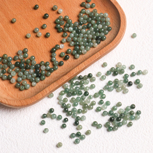 天然翡翠A货迷你散珠3.5mm油青小米珠diy配饰隔珠多圈手链项链款