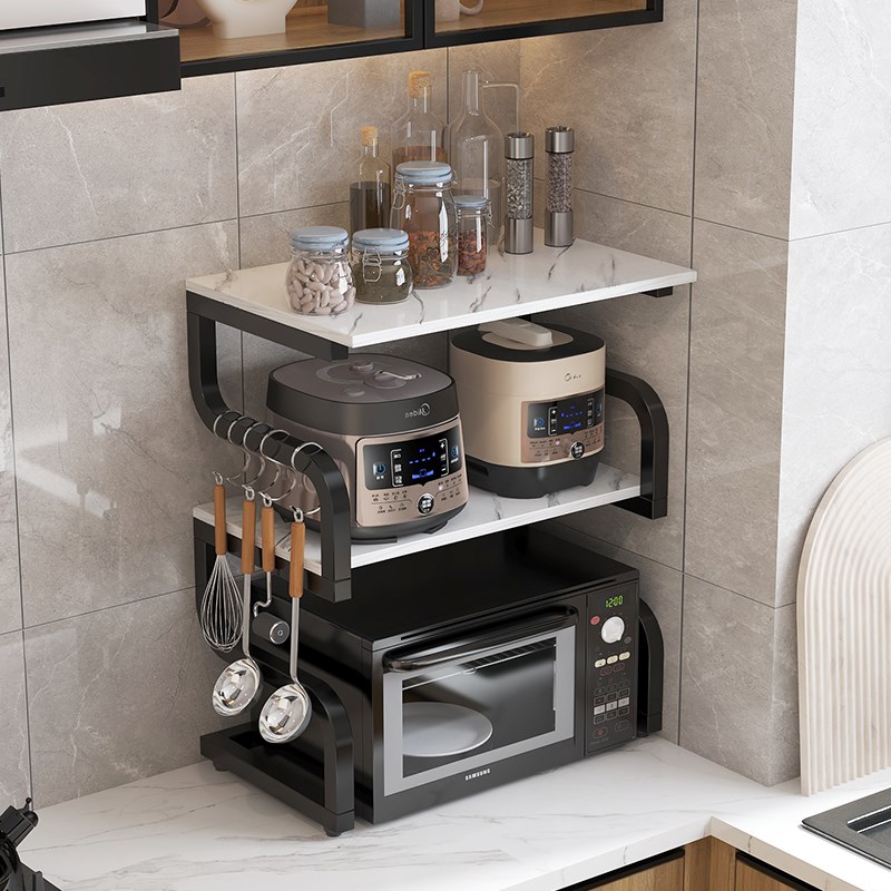 厨房置物架微波炉架子桌面多层收纳支架烤箱电饭煲U家用储物架用