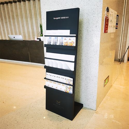 售楼部新款不锈钢杂志报刊落地展示架E 资料架 物业户型图宣传展