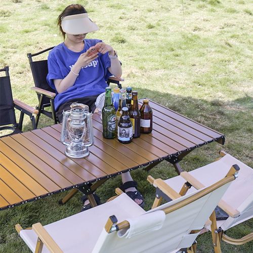 凯思户外折叠桌椅野餐桌便携式地摊烧烤桌可折叠露营X铝合金蛋卷