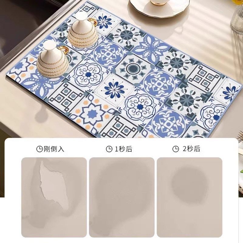 巴黎轻奢沥水垫水池边洗碗池防滑吸水H垫厨房台面速干控水多功能,居家布艺,厨房地垫,淘宝优惠券,粉丝福利购,淘宝优惠卷