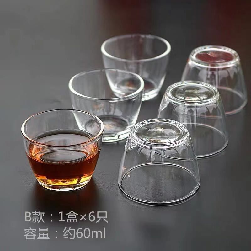 津艺堂六只套装高硼硅玻璃品茗杯加E厚耐热小茶碗功夫茶杯纯色杯,餐饮具,茶杯,淘宝优惠券,粉丝福利购,淘宝优惠卷