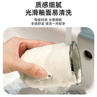 漱口杯陶瓷刷牙杯子A家用高档牙刷杯高颜值牙具牙缸洗漱 2023新款